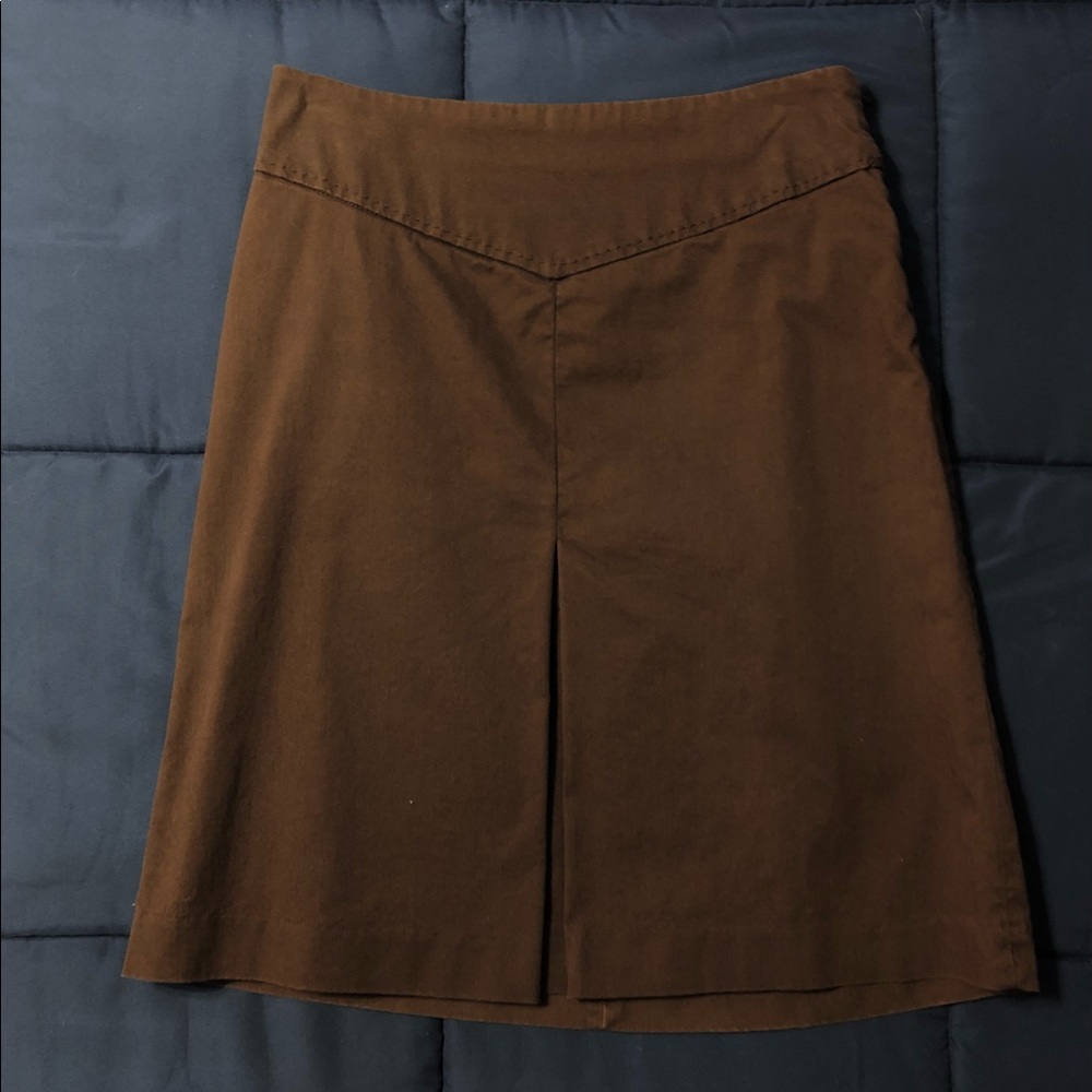 GAP Stretch A-Line Skirt with Front Pleat